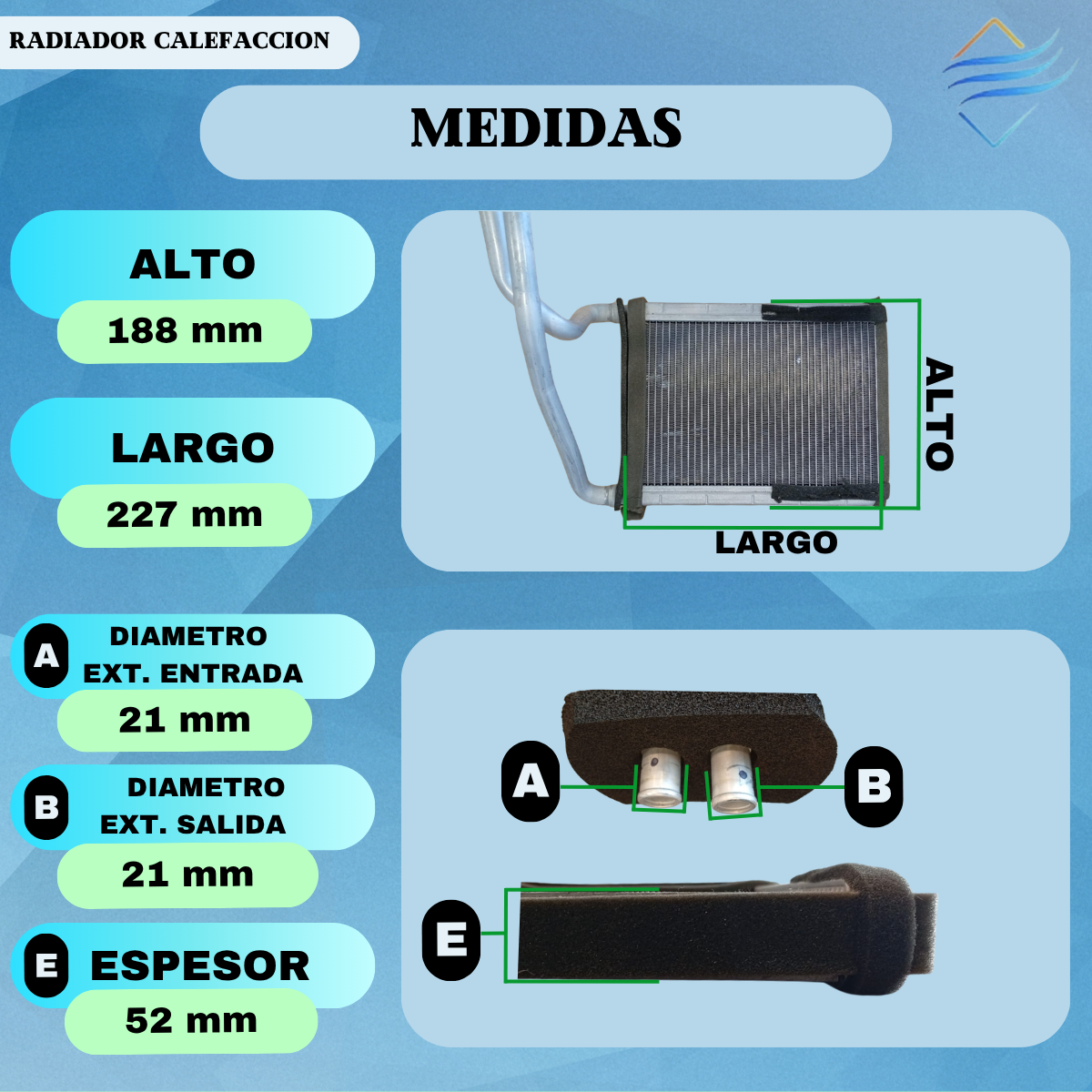 Radiador De Calefaccion Chery Tiggo 08/12 Original - Imagen 2