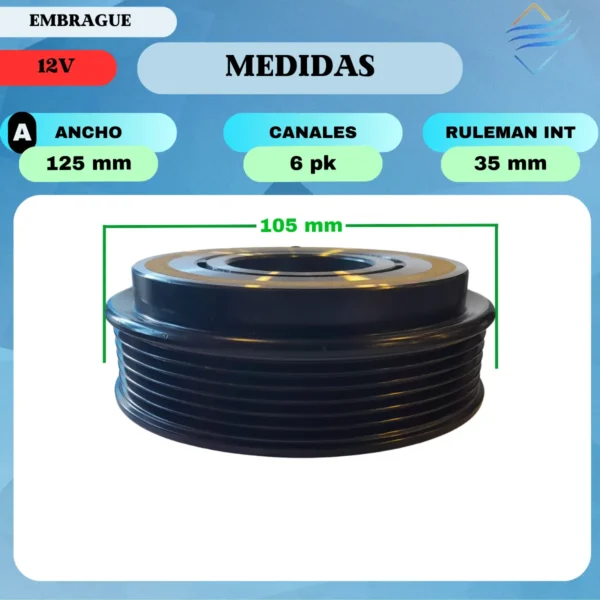 Embrague Aire Acondici Mercedes Benz Sprinter 415/515 - Imagen 2