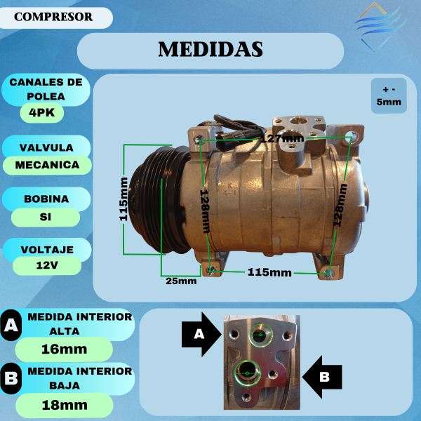 Compresores Aire Acondicionado Iveco Daily Hyundai H1 2.5 - Imagen 5