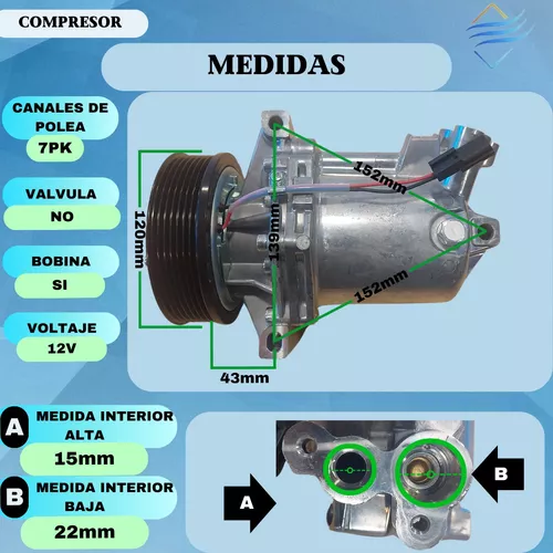 Compresor Aire Acondicionado Renaut Duster 7pk Tipo Calsonic - Imagen 4