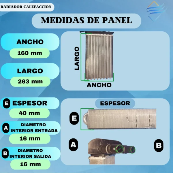 Radiador De Calefaccion Renault Clio 2 Mio Original - Imagen 4