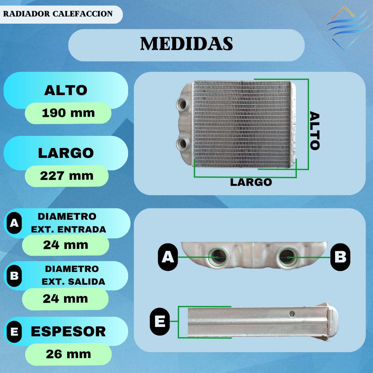 Radiador Calefaccion Volkswagen Amarok Original - Imagen 3