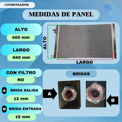 Condensador Universal Flujo Paralelo 710x390x20 - Imagen 2