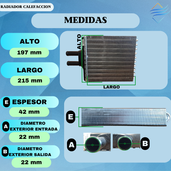 Radiador De Calefaccion Volkswagen Fox Suran Denso Or2404 - Imagen 4