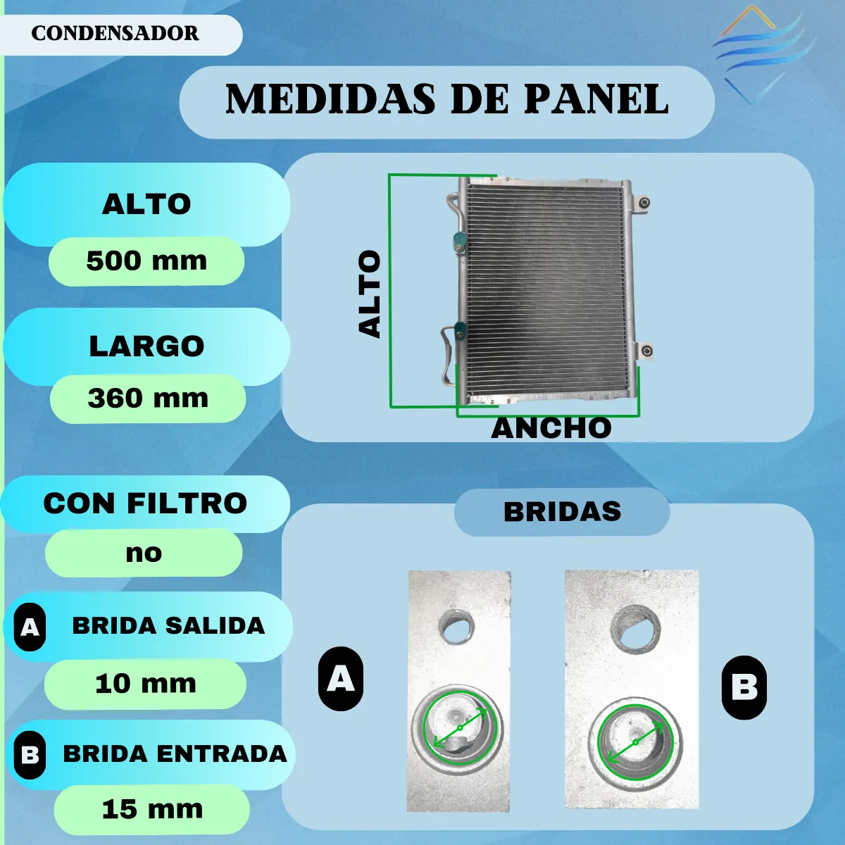 Condensador Aire Acondicionado Kia 2500 - Imagen 3
