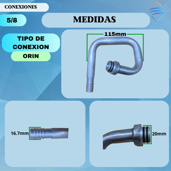 Conexion Manguera Aire Acondicionado Peugeot 307 Citroen C4 - Imagen 3