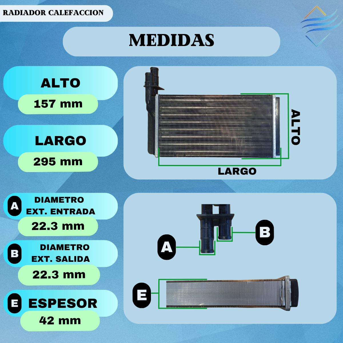 Radiador De Calefaccion Alfa Romeo 164 - Imagen 3