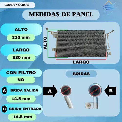 Condensador Aire Acond Ford Fiesta 02 - Imagen 3