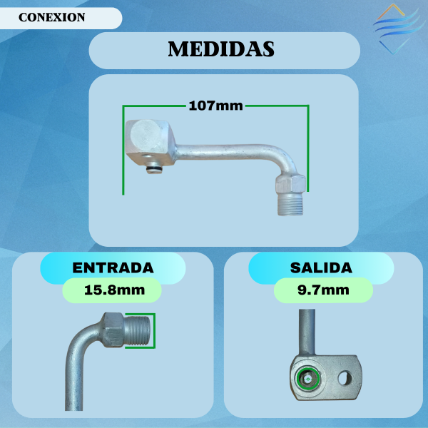 Caño Aire Acondicionado Camion Cargo Para Filtro - Imagen 3