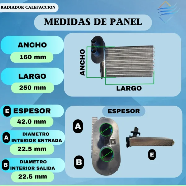 Radiador Calefaccion  Vw Polo Golf Tiggo - Imagen 5