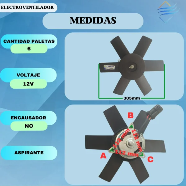 Electroventilador Chevrolet Corsa 1997 A 2011 Nafta - Imagen 5