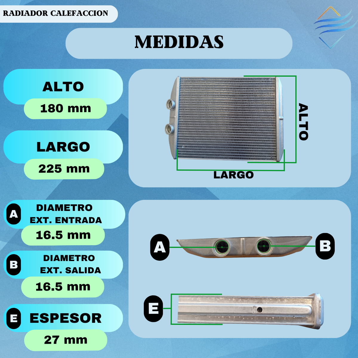 Radiador Calefaccion Renault Alaskan Master - Imagen 3