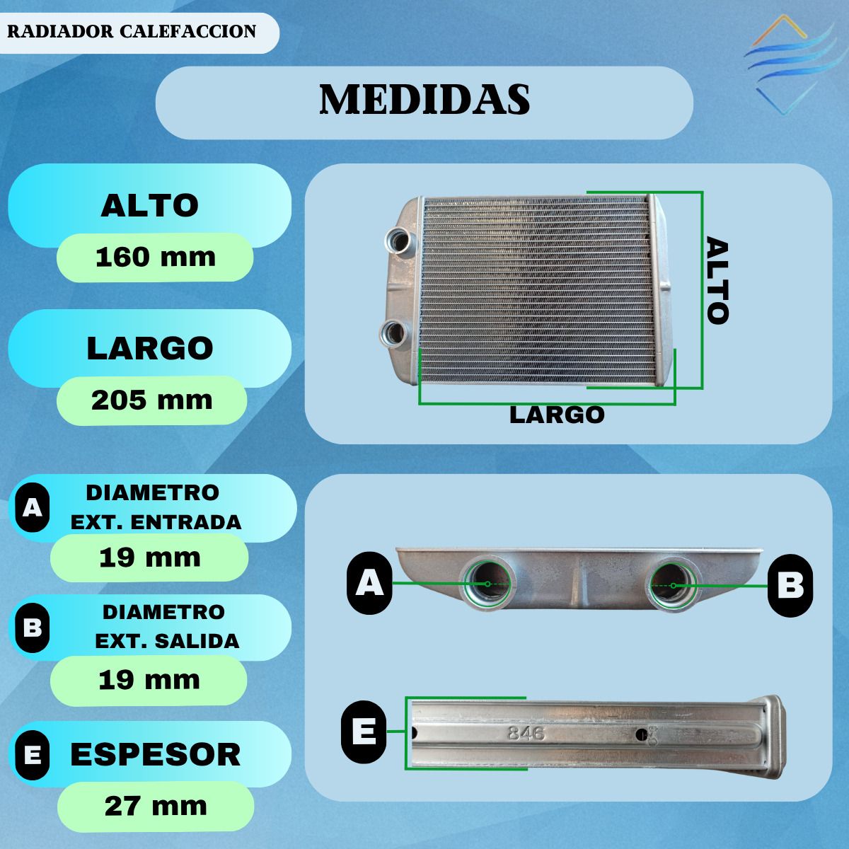 Radiador De Calefacción Kangoo 2018 En Adelante - Imagen 2