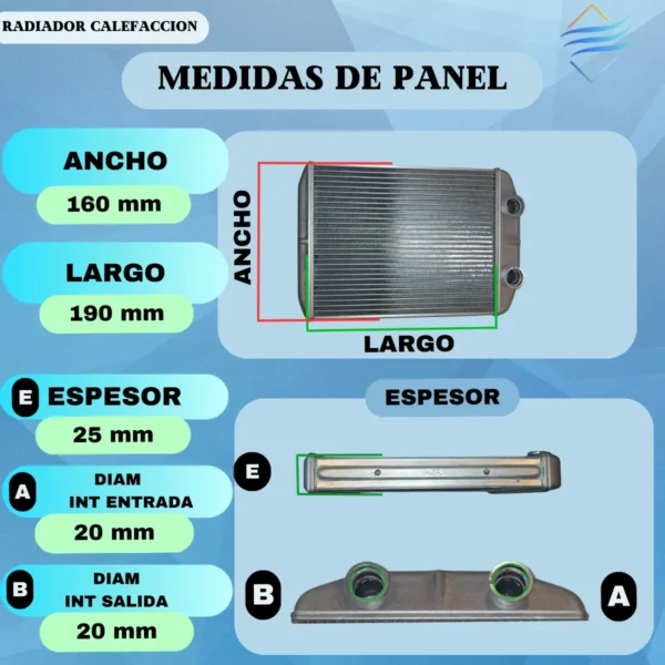Radiador Calefaccion Toyota Hilux 04 Calidad Original - Imagen 3