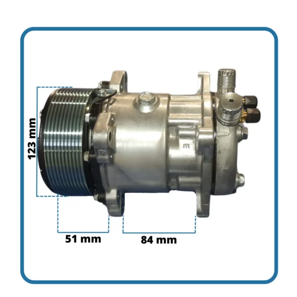Compresor Aire Acondicionado Universal Tipo Sanden 508 5h14 8pk 12v 33j-aa