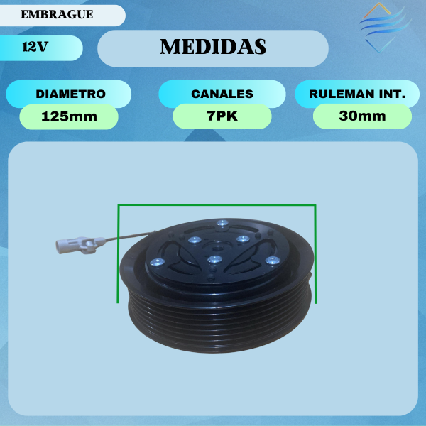 Embrague Compresor Denso Toyota Hilux 2016 En Adelante - Imagen 4