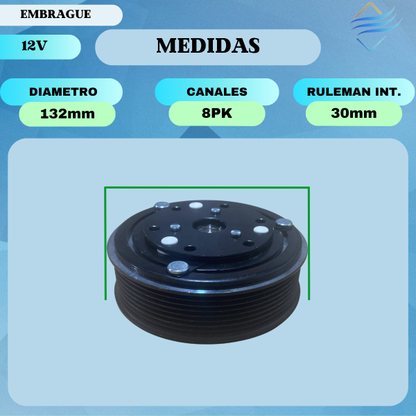 Embrague Compresor Ford F100 Escort Ranger Transit Fiesta - Imagen 4
