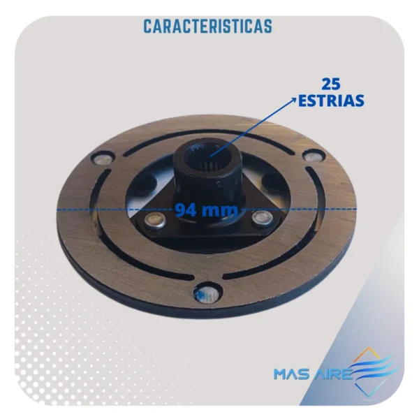 Tapa De Embrague Para Compresor Denso 10s - Imagen 3