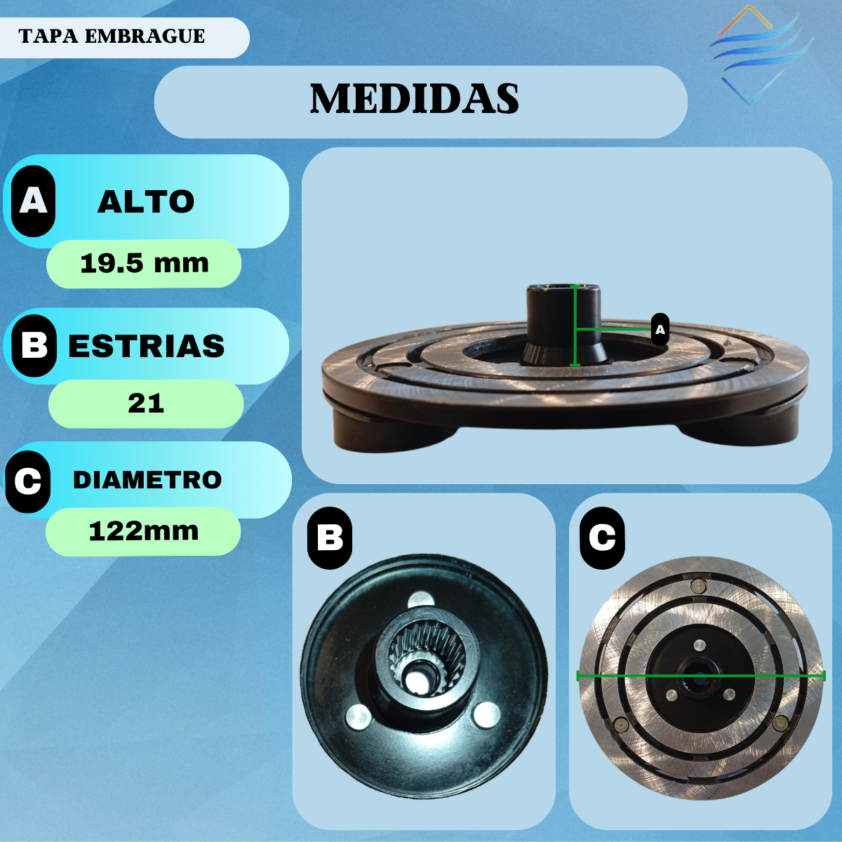 Tapa De Embrague Compresor Fs10 - Imagen 3