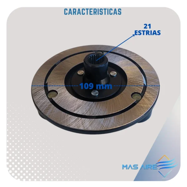 Tapa De Embrague Compresor Hss Estriado - Imagen 3