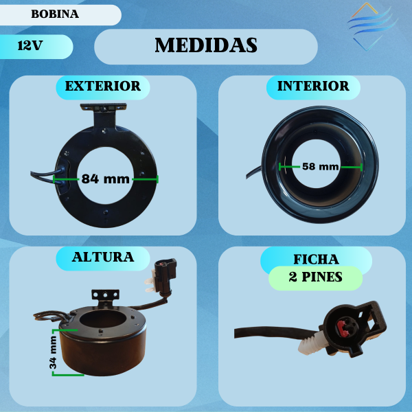 Bobina Compresor Aire Acondiciado Ford Focus 39b-ta - Imagen 3