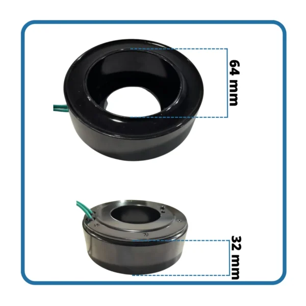 Bobina Compresor Aire Acondicionado Sanden 7h15  Sd7 24v - Imagen 3