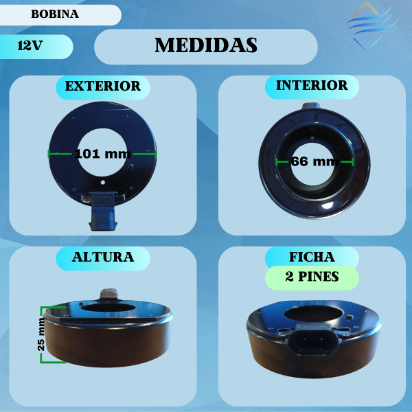 Bobina Compresor Aire Ac Renault Megane 2 Gran Scenic 39w-ea - Imagen 4