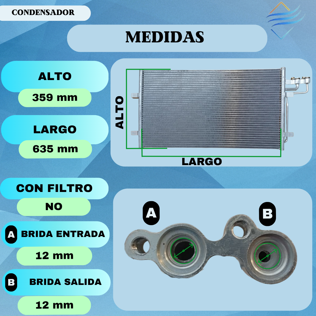 Condensador Aire Acond Ford Focus 2 08/18 - Imagen 3
