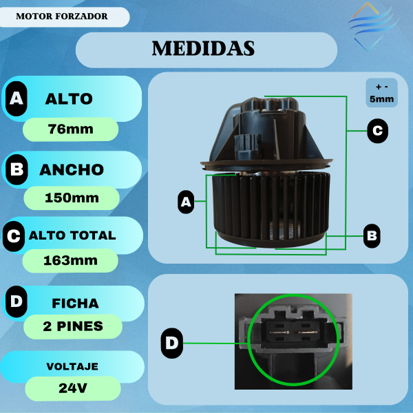 Motor Forzador   Mercedes Benz Actros Axor Atego 24v - Imagen 4