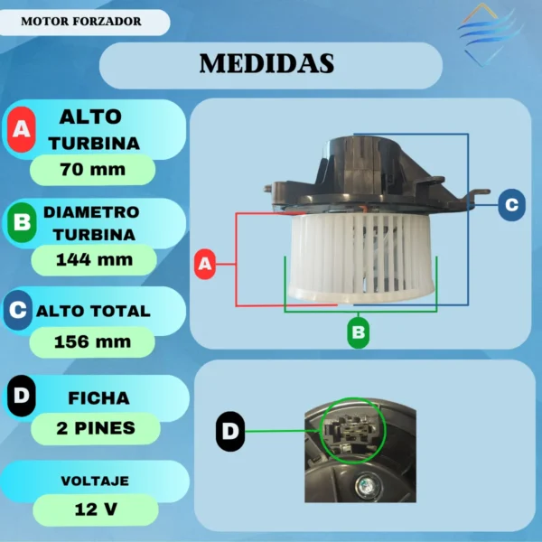 Motor Forzador Soplador Peugeot 5008 4008 3008 Ds5 - Imagen 4
