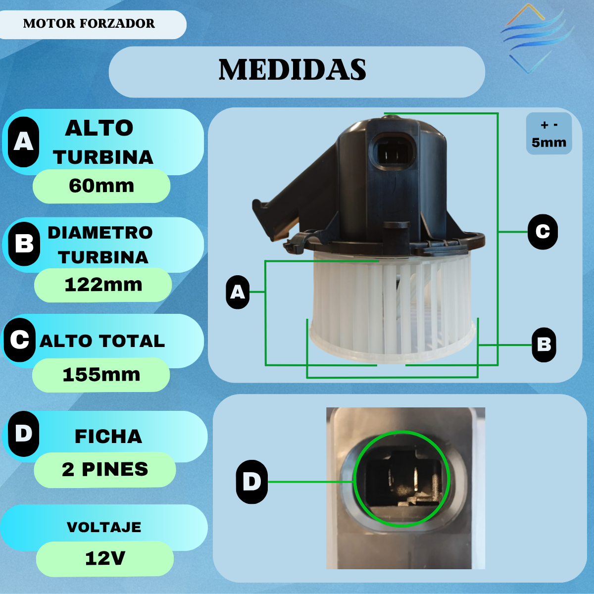 Motor Forzador Renault Logan Sandero Duster Con Turbina - Imagen 4