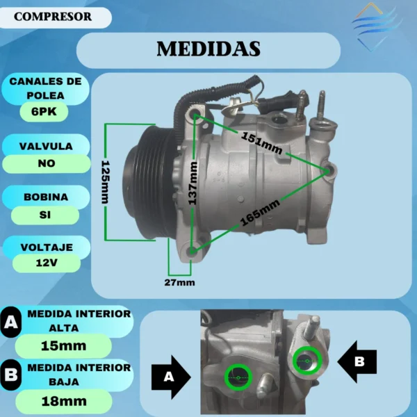 Compresor De Aire Acondicionado Dodge Journey 2.5 - Imagen 4