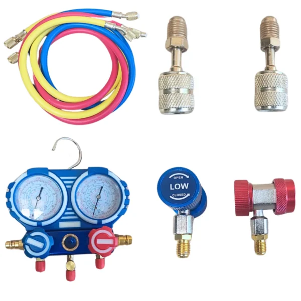 Set Kit Instalacion Aire Acondicionado Bomba Vacio Manifold - Imagen 2