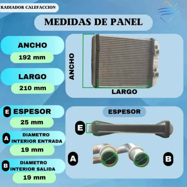 Radiador De Calefaccion Transporter Amarok Tuareg Q7 - Imagen 3