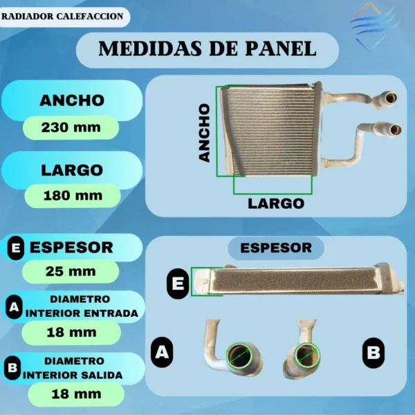 Radiador De Calefaccion Mb Clase E C Cls 07/14 Brazado - Imagen 3