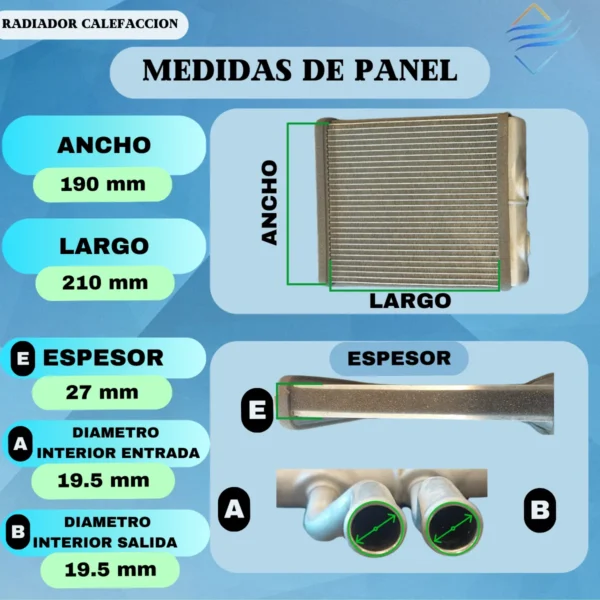 Radiador De Calefaccion 156 97/04 Motor 1.6/1.8 Brazado - Imagen 3
