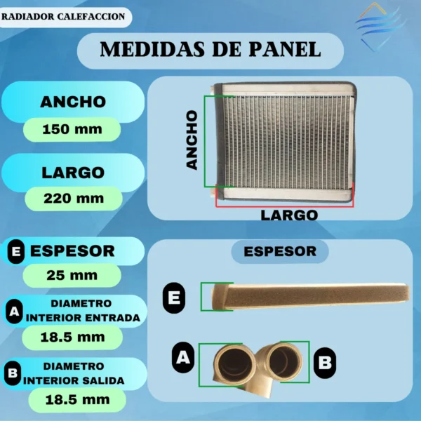 Radiador Calefaccion Sportage F2-i 03 A 10 2.0 Brazado - Imagen 2
