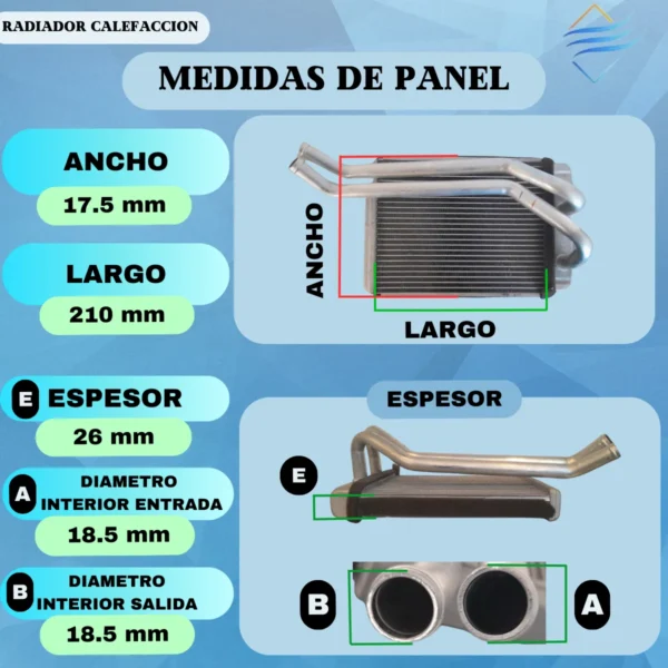 Radiador De Calefacción Santa Fe 2001 A 2006 Brazado - Imagen 3