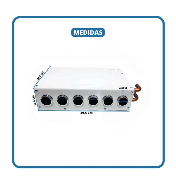 Caja Calefactora 12v 6 Bocas Calefaccion Universal Comando - Imagen 3