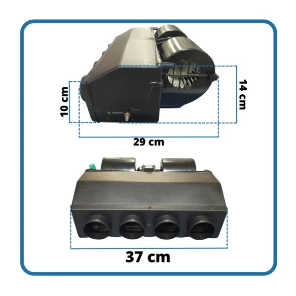 Caja Evaporadora Universal 4 Bocas Auto Camión Agro 4b-aa - Imagen 4
