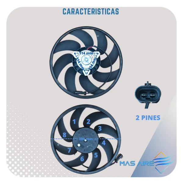 Electroventilador Aspirante Para Fiat Palio Idea Siena Fire - Imagen 3