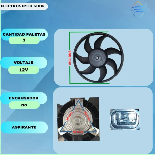 Electroventilador Fiat Palio Fire Nafta Sin Aire - Imagen 3