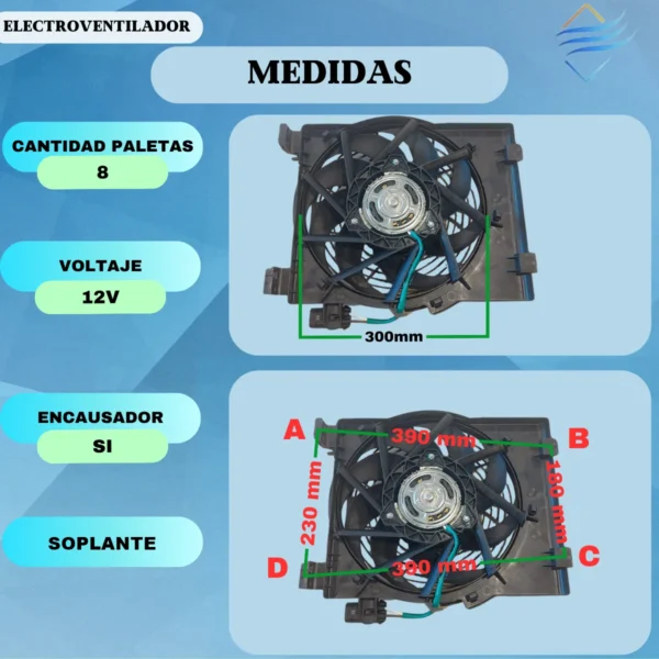 Electroventilador Del Aire Acond Chevrolet Corsa 2 1.8 8v - Imagen 2