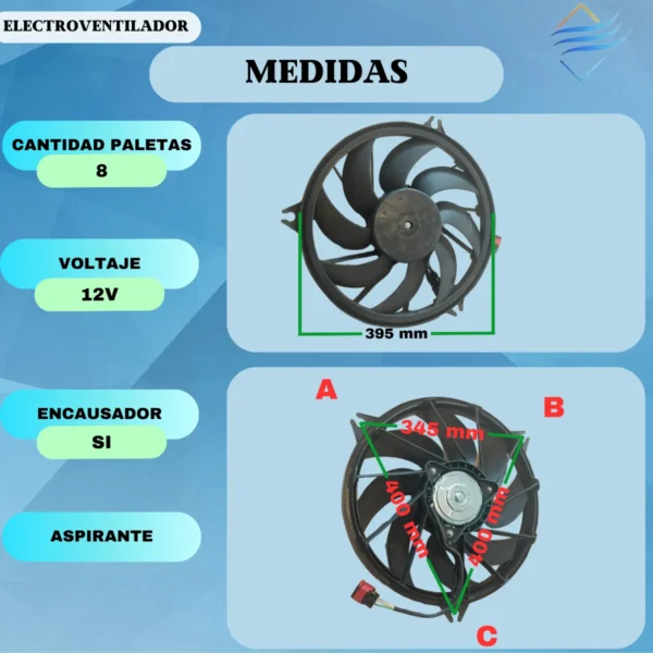 Electroventilador Peugeot 206 01/09 Nafta Diesel - Imagen 3