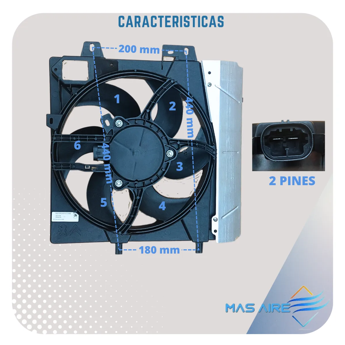 Electroventilador 208 C3 Picasso Completo Original - Imagen 3