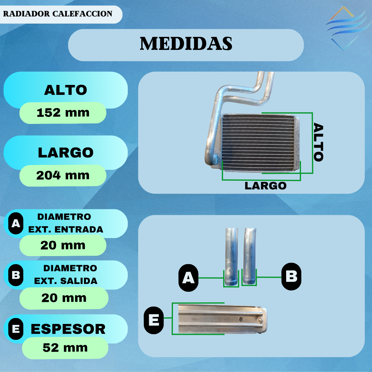 Radiador Calefaccion Ford Mondeo Calidad Original - Imagen 3