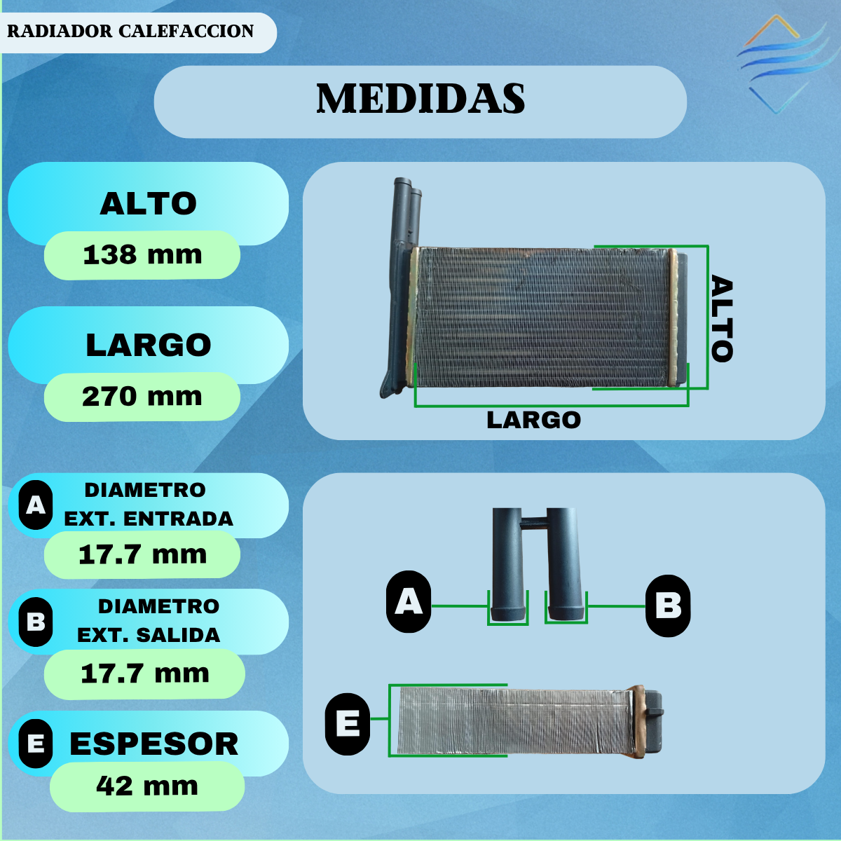 Radiador Calefaccion Ford Sierra Calidad Original - Imagen 2