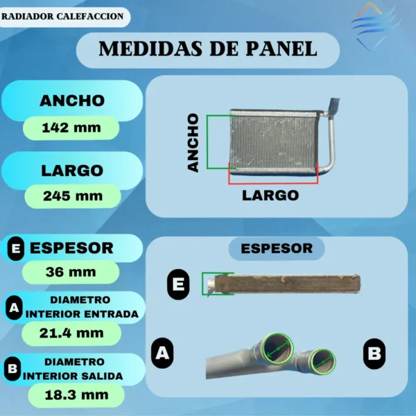Radiador Calefaccion Ranger 2012 En Adelante - Imagen 3