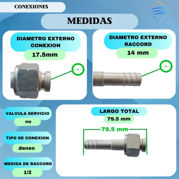 Conexión Denso Recto Hembra 1/2 - Imagen 2