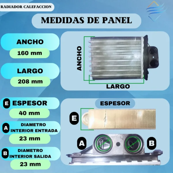 Radiador Calefaccion Palio Strada Gran Siena Uno Novo Denso - Imagen 4